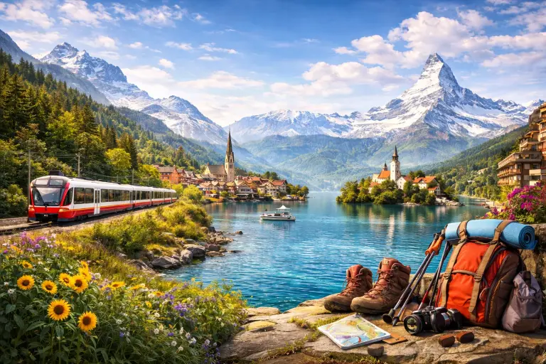 Europe tour packages Paris Eiffel Tower Switzerland Alps