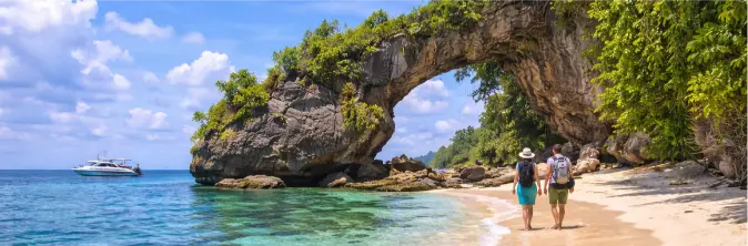 Andaman scenic mountains and lake view