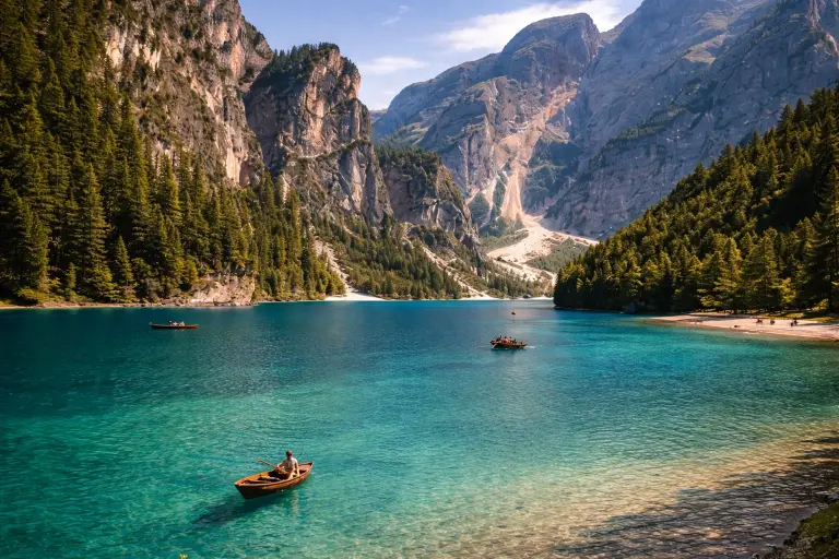 Thailand scenic mountains and lake view