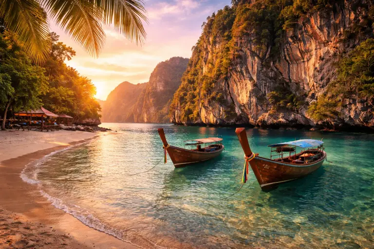 Thailand tropical beach and turquoise water